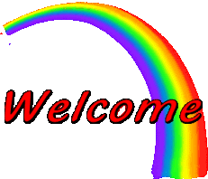 colorful text with rainbow on back saying 